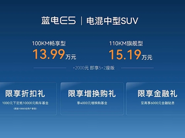 东风风光蓝电E5正式上市 售价13.99-15.19万