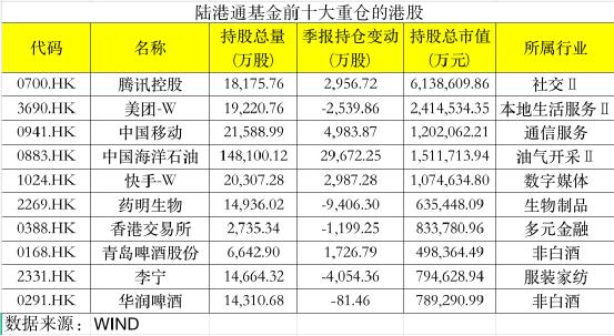 大举加仓这些股！港股基金最新重仓股大曝光