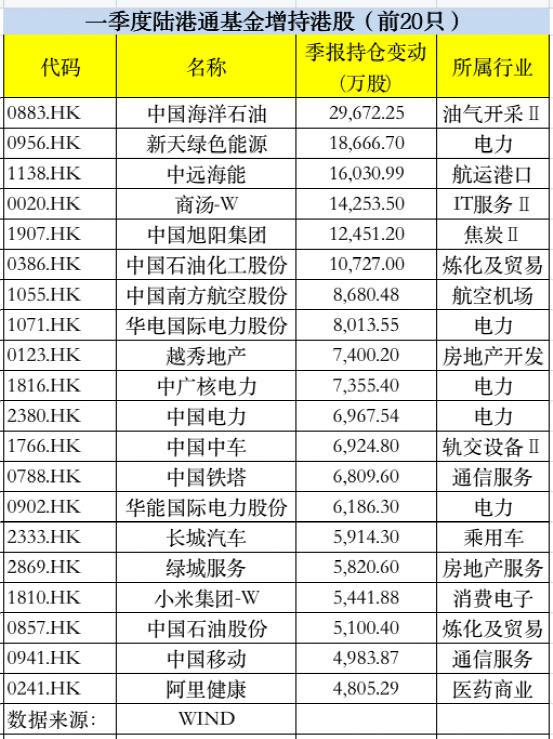 大举加仓这些股！港股基金最新重仓股大曝光