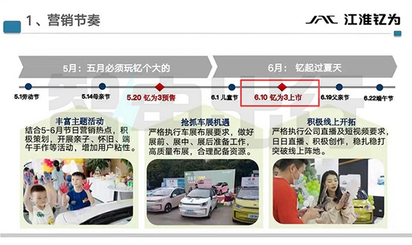 江淮钇为3或将6月10日上市 或推出4款车型