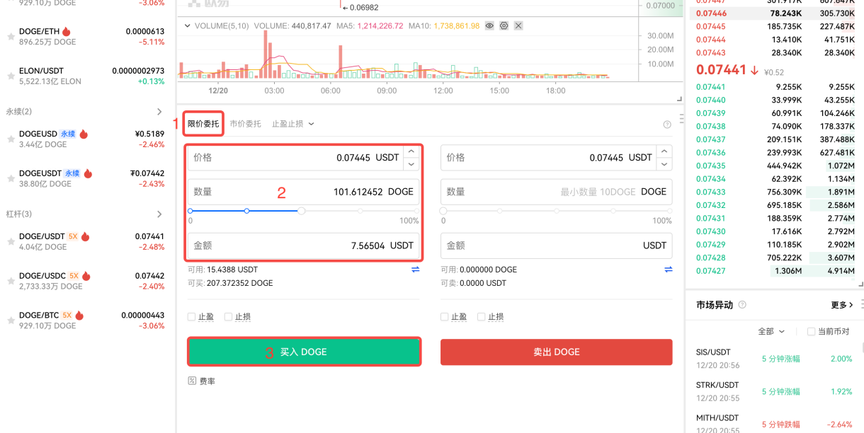 欧意OKX交易所 欧意平台币币交易操作及教程