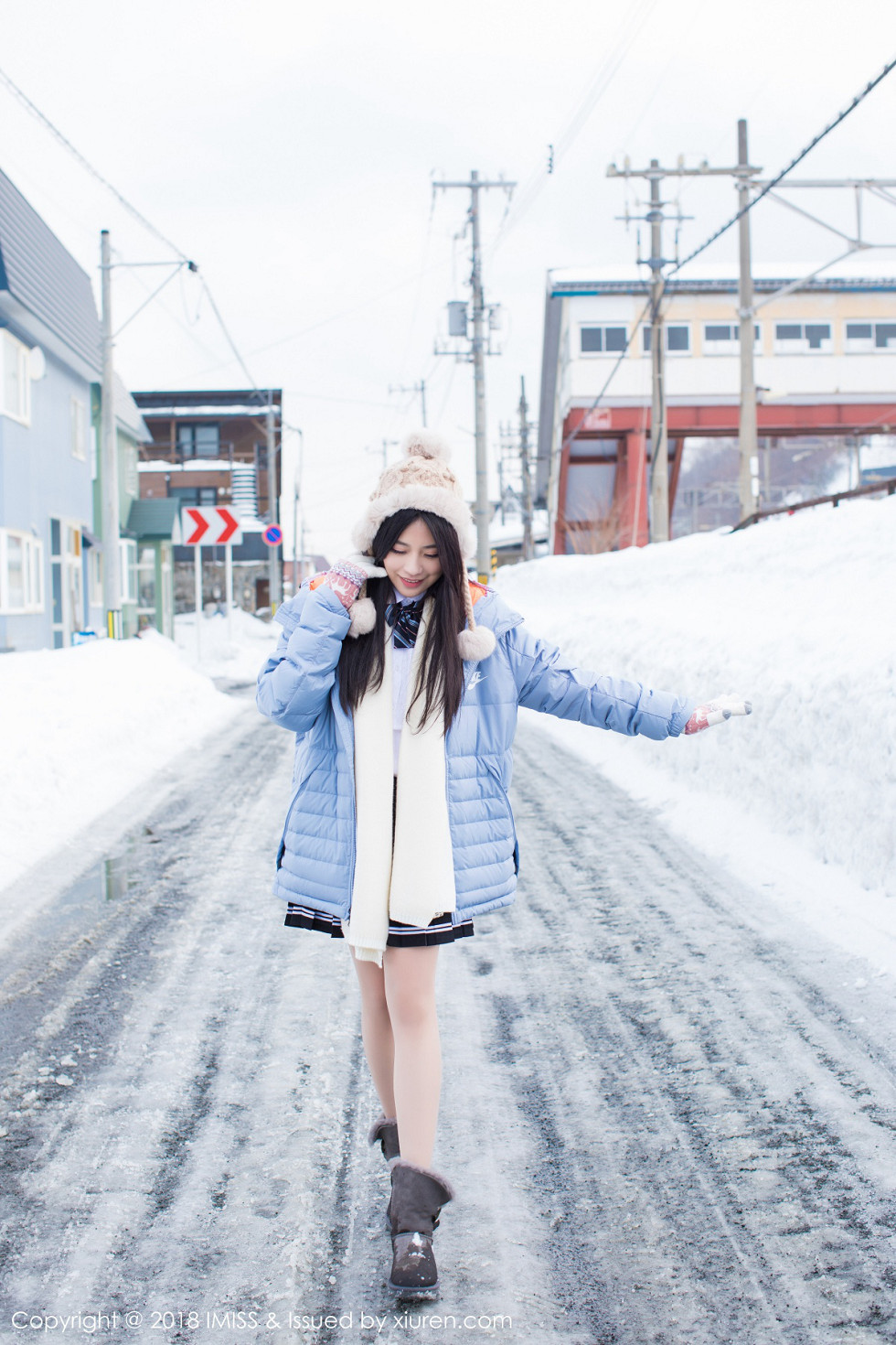 清纯女神许诺旅拍户外雪地优雅气质唯美写真