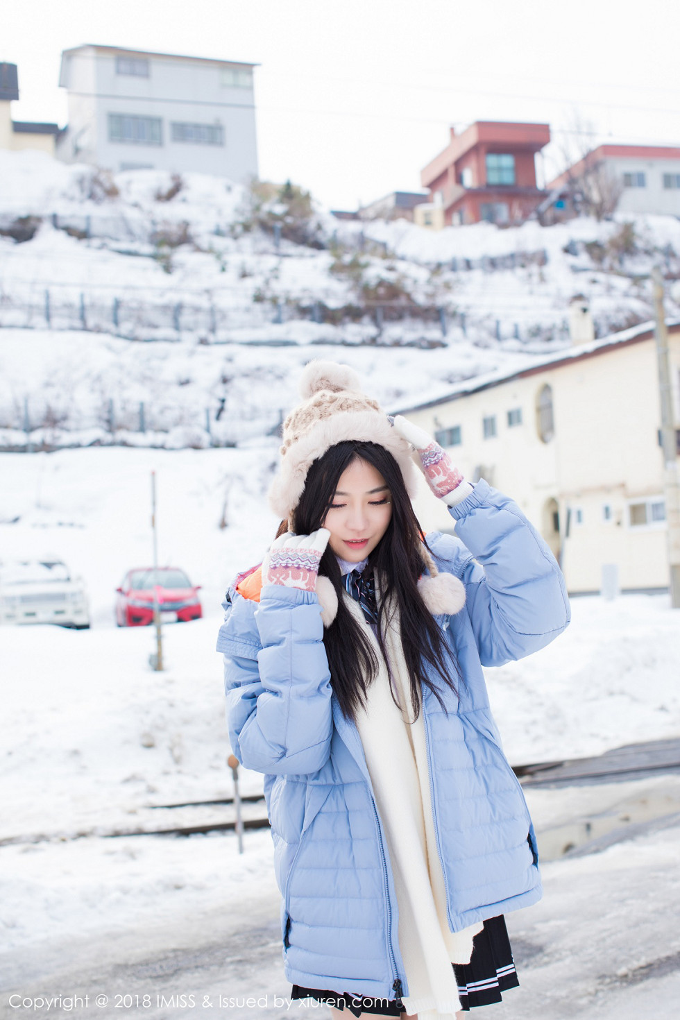 清纯女神许诺旅拍户外雪地优雅气质唯美写真