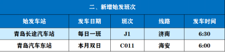 周知！青岛汽车总站调整部分线路站点、时间和票价